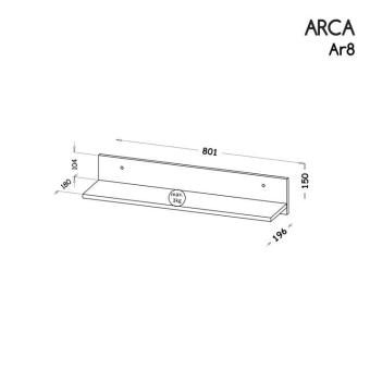 Półka wisząca 80cm ARCA AR8