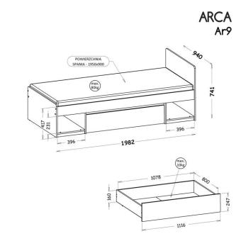Łóżko pojednyncze ARCA AR9