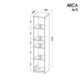 Regał stojący z półkami ARCA AR11